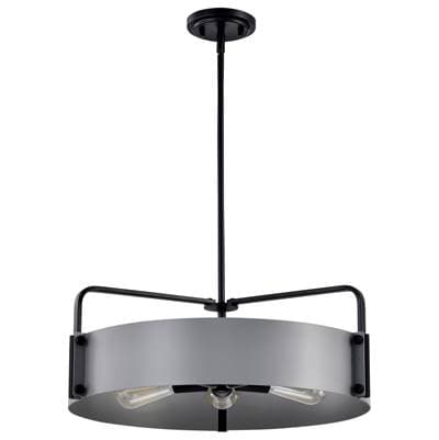 Nuvo Altos 5 Light Large Pendant; Gray and Matte Black Finish - Matte Gray by Nuvo