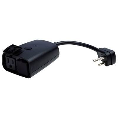 Nuvo 15A Smart Outdoor DUAL PLUG - Matte Black by Nuvo