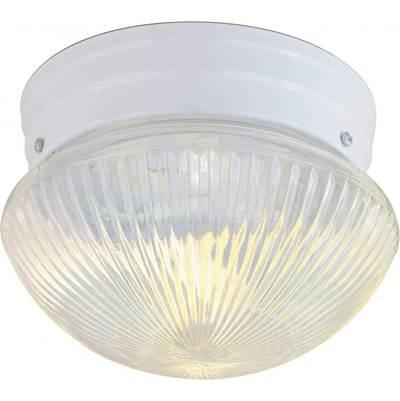 1 Light 8'' Mushroom Flush - White