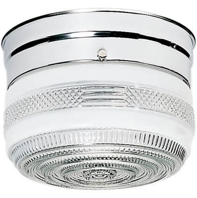 1 Lt Small Flush Mount Drum - Polished Chrome