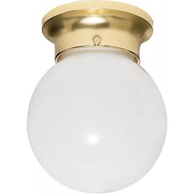 1 Light 6'' Ball Fixture - Polished Brass by Nuvo