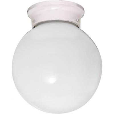 1 Light 6'' Ball Fixture - White by Nuvo