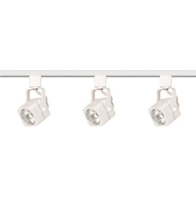 Nuvo 3 Light Track Kit Square Line Voltage Light - White