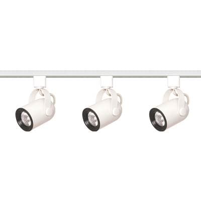 Nuvo 3 Light Track Kit Round Back Line Voltage - White