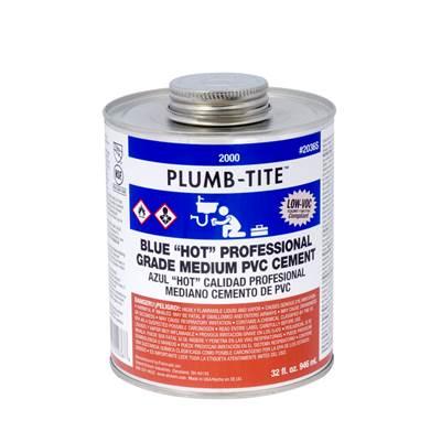 Blue Plumb-Tite Pvc Cement Qt by Oatey