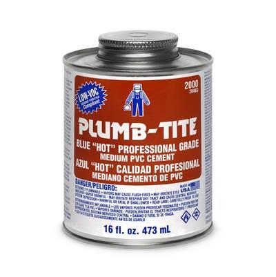 Blue Plumb-Tite Pvc Cement Pt by Oatey