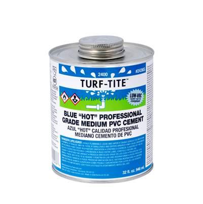 Blue Turf-Tite Pvc Cement Qt by Oatey