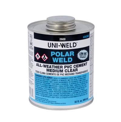 Clear Polar-Weld Pvc Cement Qt by Oatey