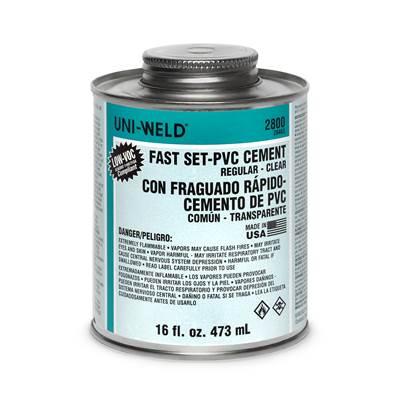 Clear Pvc Fast Set Cement Pt