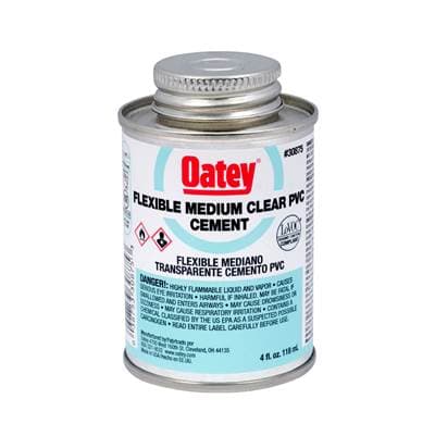 Oatey 4 Oz Pvc Flexible Clear Cement - 12 Per