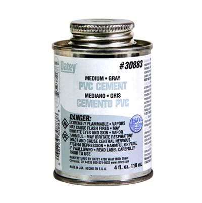 Oatey 4 Oz Pvc Medium Gray Cement