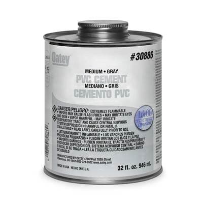 Oatey 32 Oz Pvc Medium Gray Cement