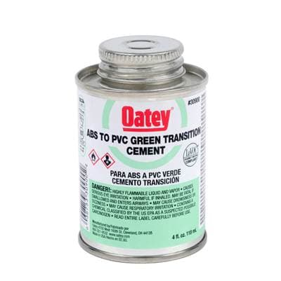 Oatey 4 Oz Abs to Pvc Transition Green Cement