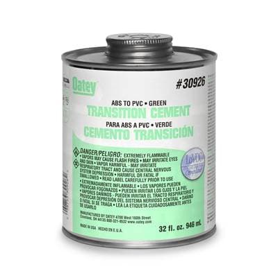 Oatey 32 Oz Abs to Pvc Transition Green Cement
