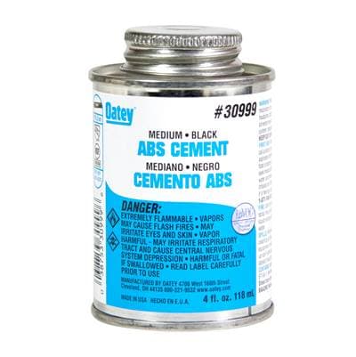 Oatey 4 Oz Abs Medium Black Cement