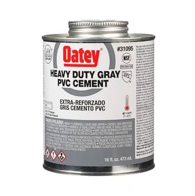 Oatey 16 Oz Pvc Heavy Duty Gray Cement