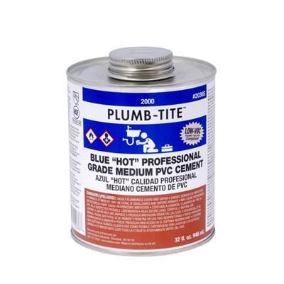 Blue Plumb-Tite Pvc Cement 1/2 Pt by Oatey