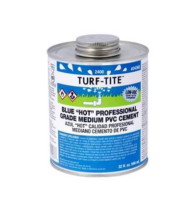 Blue Turf-Tite Pvc Cement 1/2 Pt