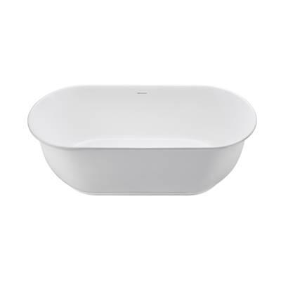 Acquabella Hamilton Mineral Composite Freestanding Air Bath - Gloss White (66x31) by Acquabella
