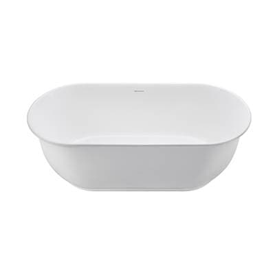 Acquabella Hamilton Mineral Composite Freestanding Air Bath - Gloss White (66x31) by Acquabella