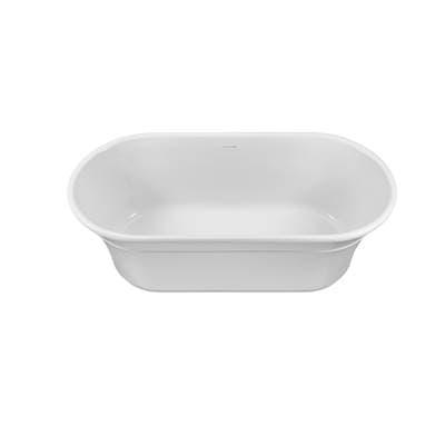 Acquabella Hudson Mineral Composite Freestanding Air Bath - Gloss White (66x32) by Acquabella