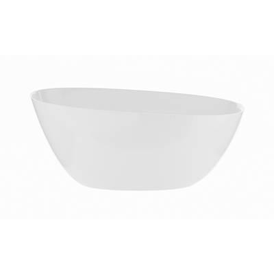 Acquabella Walker Mineral Composite Air Bath - Gloss White (61.75x26.75) by Acquabella