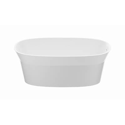 Acquabella James Mineral Composite Soaker - Gloss White (59x30.75) by Acquabella