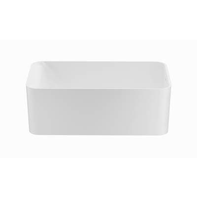 Acquabella Almaza Mineral Composite Air Bath - Gloss White (59x30) by Acquabella