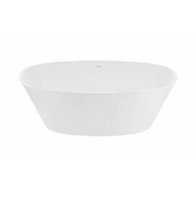 Acquabella Magda Mineral Composite Air Bath - Gloss White (65.75x36.25) by Acquabella