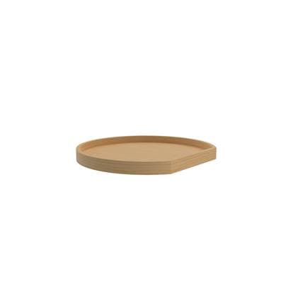 Rev-a-shelf Wood D-shape Lazy Susans Shelf for Corner Wall Cabinets - Natural Maple