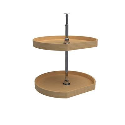 Rev-a-shelf Wood D-shape 2-Shelf Lazy Susans for Corner Wall Cabinets - Natural Maple by Rev-A-Shelf