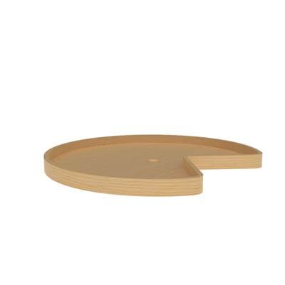 Rev-a-shelf Wood Kidney Lazy Susans Shelf for Corner Base Cabinets - Natural Maple