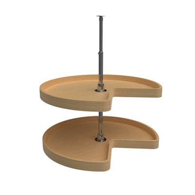 Rev-a-shelf Wood Kidney 2-Shelf Lazy Susans for Corner Base Cabinets - Natural Maple by Rev-A-Shelf
