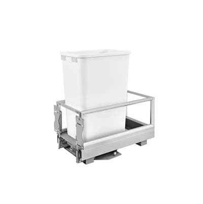 Rev-a-shelf Aluminum Pull Out Trash/waste Container for Full Height Cabinet with Soft Open/close...