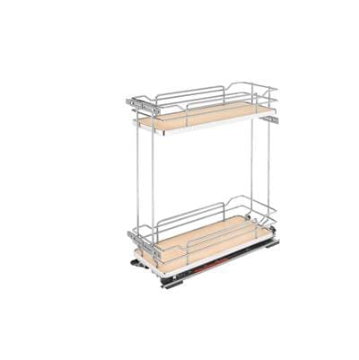 Rev-a-shelf Two-tier Sold Surface Pull Out Organizers W/soft Close - Natural Maple