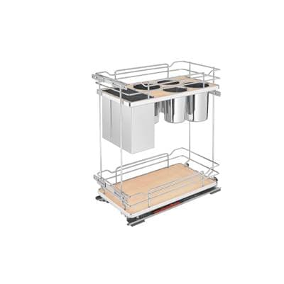 Rev-a-shelf Two-tier Knife Block Pull Out Organizers W/soft Close - Natural Maple by Rev-A-Shelf