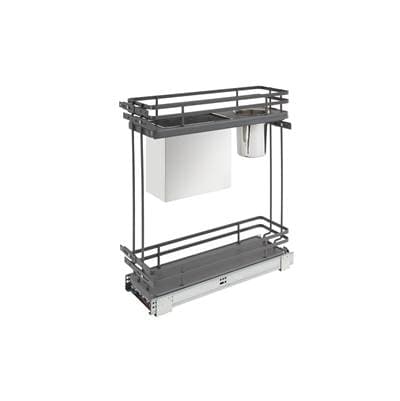Rev-a-shelf Two-tier Knife Block Pull Out Organizers W/soft Close - Orion Gray