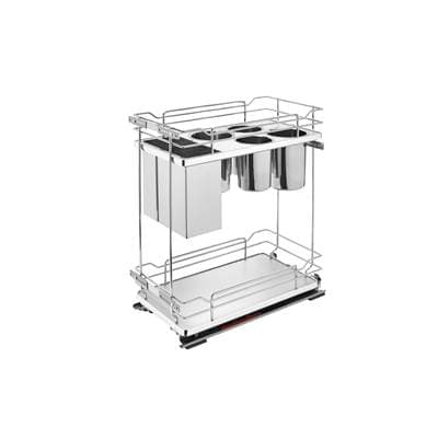 Rev-a-shelf Two-tier Knife Block Pull Out Organizers W/soft Close - Gray