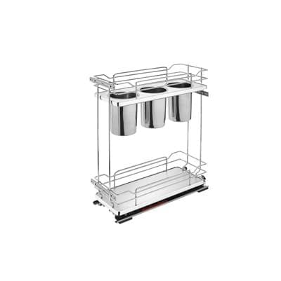 Rev-a-shelf Two-tier Utensil Pull Out Organizers W/soft Close - Gray by Rev-A-Shelf