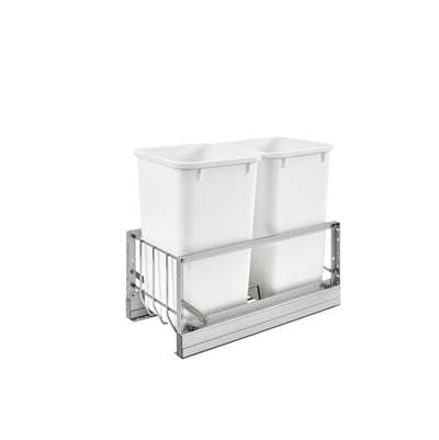 Rev-a-shelf Aluminum Pull Out Double Trash/waste Container W/soft Close