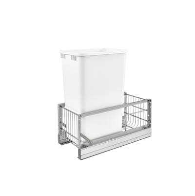Rev-a-shelf Aluminum Pull Out Trash/waste Container for Full Height Cabinets W/soft Close by Rev-A-Shelf