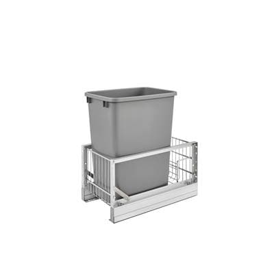 Rev-a-shelf Aluminum Pull Out Trash/waste Container W/soft Close W/reduced Depth