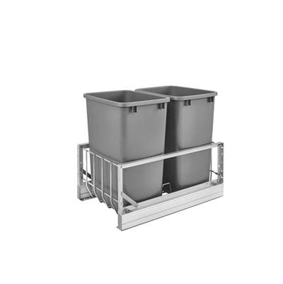 Rev-a-shelf Aluminum Pull Out Double Trash/waste Container W/soft Close