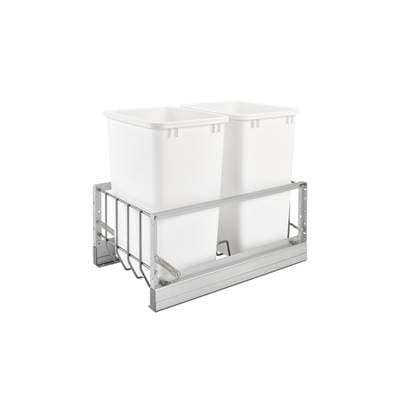 Rev-a-shelf Aluminum Pull Out Double Trash/waste Container W/soft Close