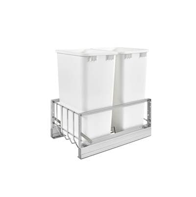 Rev-a-shelf Aluminum Pull Out Double Trash/waste Container for Full Height Cabinets W/soft Close...