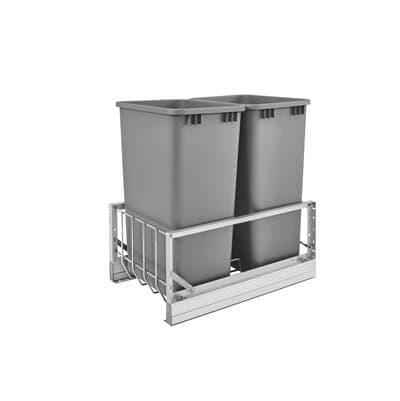 Rev-a-shelf Aluminum Pull Out Double Trash/waste Container for Full Height Cabinets W/soft Close...