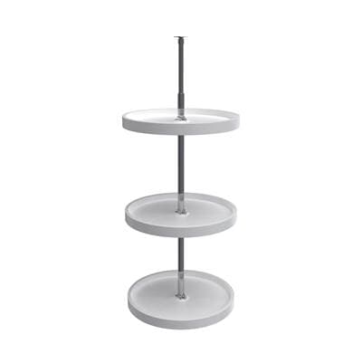 Rev-a-shelf Polymer Full-circle 3-Shelf Lazy Susans W/dependent Hardware for 38'' H Corner Wall...