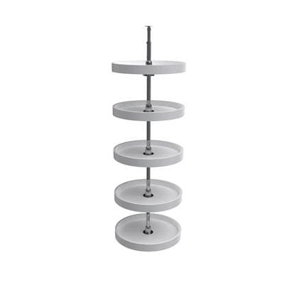 Rev-a-shelf Polymer Full-circle 5-Shelf Lazy Susans for 52'' H Pantry Cabinets - White