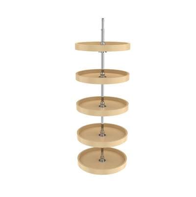 Rev-a-shelf Polymer Full-circle 5-Shelf Lazy Susans for 52'' H Pantry Cabinets - Almond