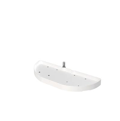 Rev-a-shelf Polymer Pivot and Slide Half Moon 1-Shelf Organizer for Blind Corner Cabinets - White by Rev-A-Shelf